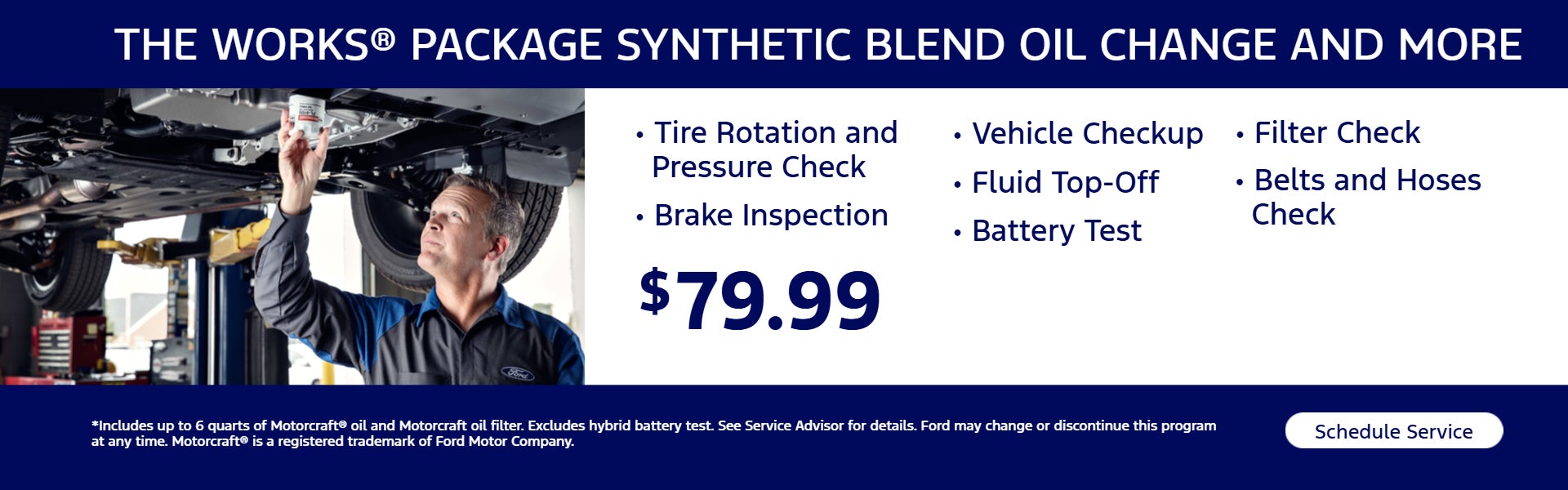 The Works® Package Synthetic Blend Oil Change