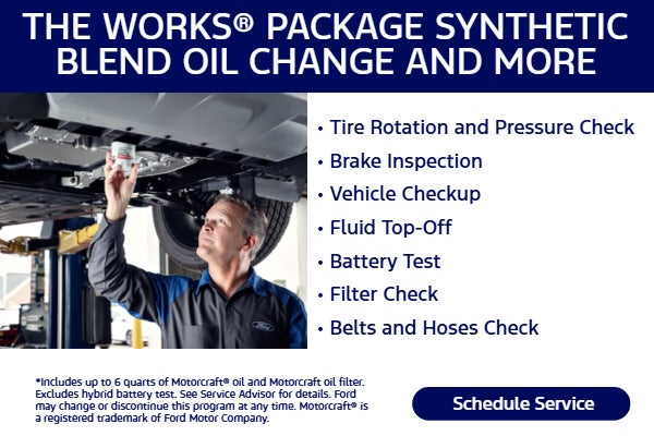 The Works® Package Synthetic Blend Oil Change
