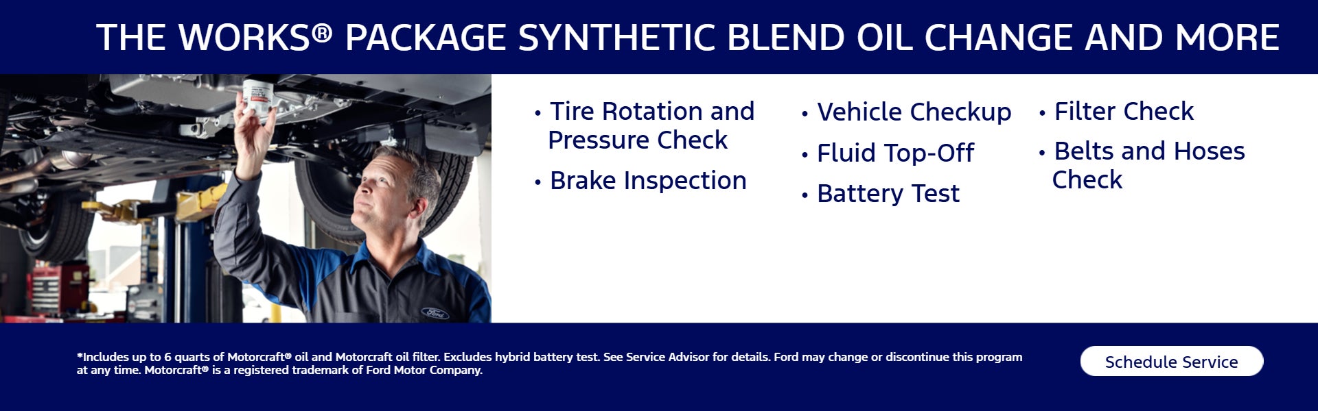 The Works® Package Synthetic Blend Oil Change